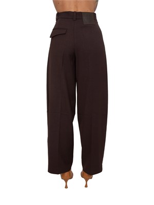 Pantaloni Balbino Pinko misto lana marroni in DONNA