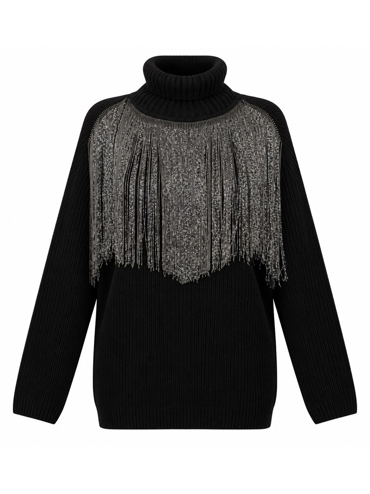 Maglia nera Camaro PINKO in misto lana