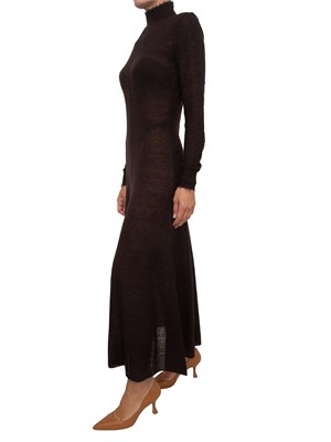 Abito Leningrado Pinko in lana merino e alpaca marrone in DONNA