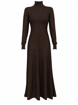 Abito Leningrado Pinko in lana merino e alpaca marrone in DONNA