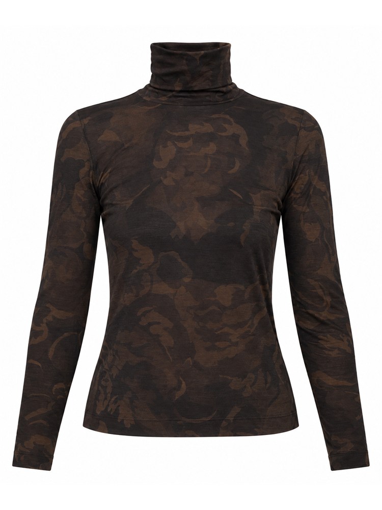 Maglia dolcevita Brendola Pinko in misto lana camouflage