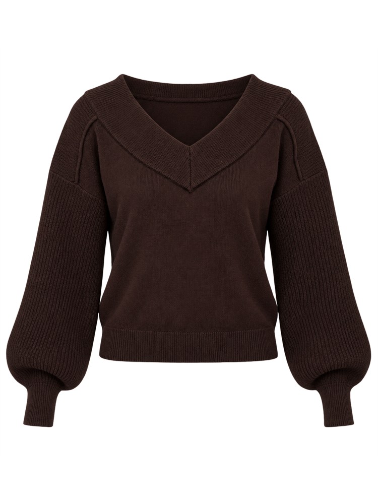 Maglia Ringhio Pinko in lana marrone