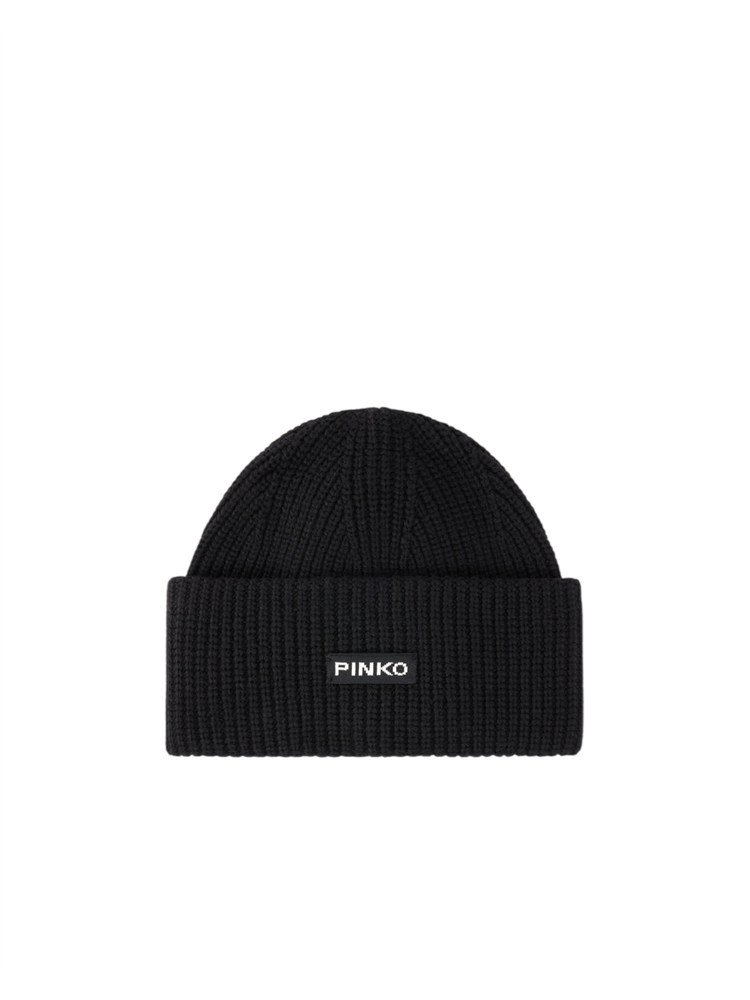 Berretto Pinko in misto lana e cashmere nero