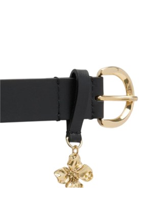 Cintura Pinko in pelle nera con fibbia oro in DONNA
