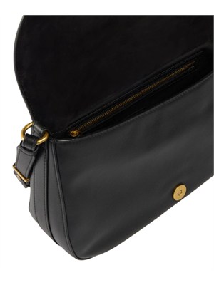 Borsa Pinko in pelle nera con fibbia Love Birds Cut in DONNA