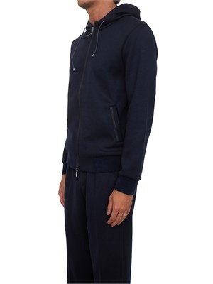 Felpa Aiace Galassi misto lana blu in UOMO
