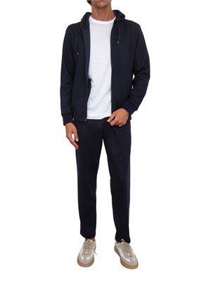 Felpa Aiace Galassi misto lana blu in UOMO
