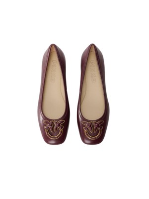 Ballerine Pinko in nappa bordeaux con logo in DONNA