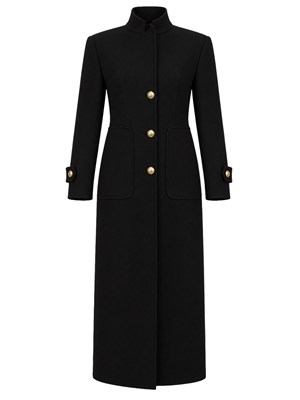 Cappotto nero Verici Pinko in misto lana e cashmere in DONNA