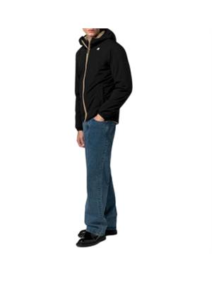 Giubbino reversibile Jack K-Way waterproof nero/beige in UOMO