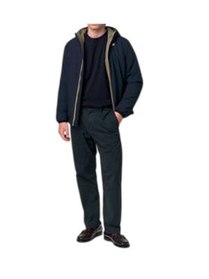 Giubbino reversibile Jack K-Way waterproof blu/khaki in UOMO