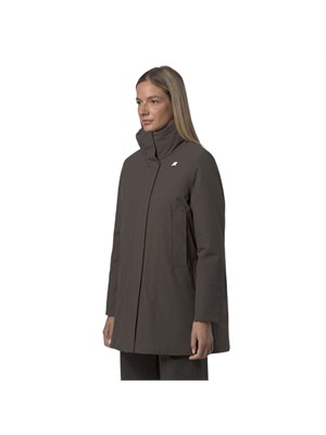Giubbino Marla K-Way donna in tessuto khaki in DONNA