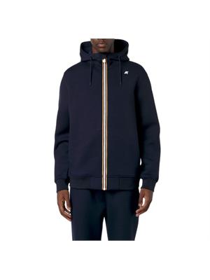 Felpa blu Rainer Spacer K-Way uomo in scuba in UOMO