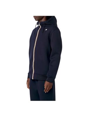 Felpa blu Rainer Spacer K-Way uomo in scuba in UOMO