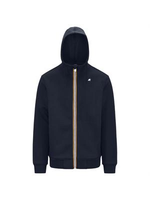 Felpa blu Rainer Spacer K-Way uomo in scuba in UOMO