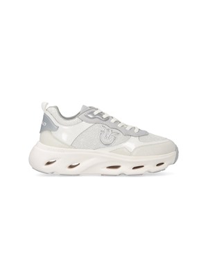 Sneakers bianca Pink09 Pinko in pelle e tessuto in DONNA