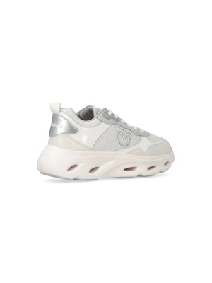 Sneakers bianca Pink09 Pinko in pelle e tessuto in DONNA