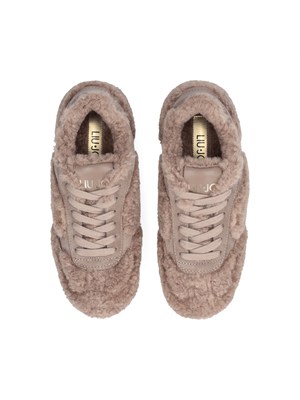 Sneakers Connor Liu Jo donna in tessuto teddy tortora in DONNA
