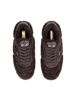 Sneakers Connor Liu Jo donna in tessuto teddy marrone in DONNA