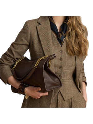 Bradley Lauren Ralph Lauren in pelle marrone in DONNA