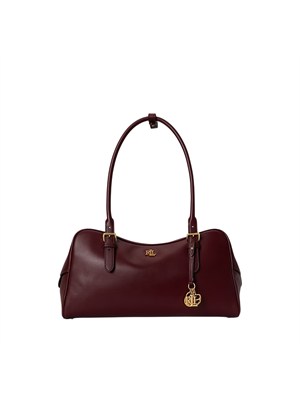 Borsa Marcy Lauren Ralph Lauren in pelle bordeaux in DONNA
