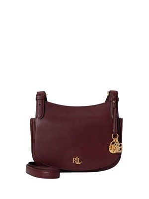 Borsa Marcy Lauren Ralph Lauren in pelle bordeaux in DONNA