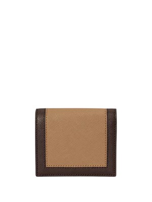 Portafoglio Lauren Ralph Lauren in pelle bicolor beige marrone in DONNA