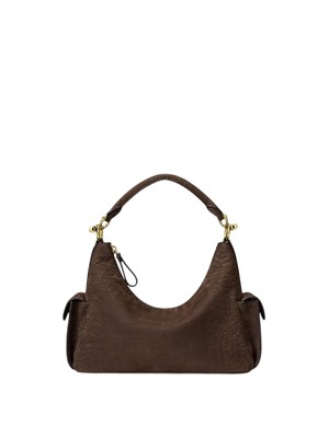 Borsa Blaike Lauren Ralph Lauren in nubuck coccodrillo marrone in DONNA