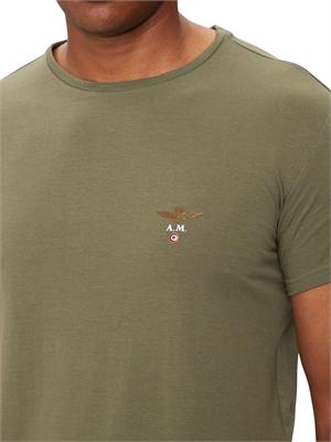 T-shirt verde Aeronautica Militare in cotone in UOMO
