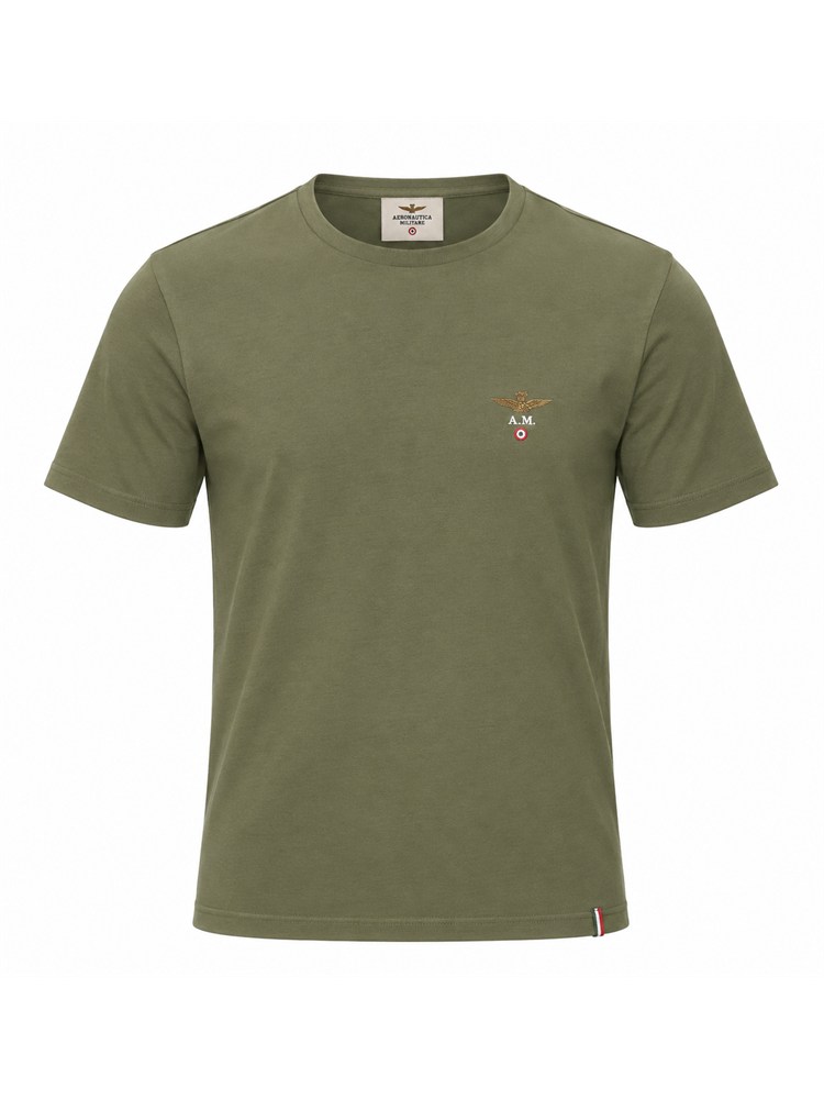 T-shirt verde Aeronautica Militare in cotone