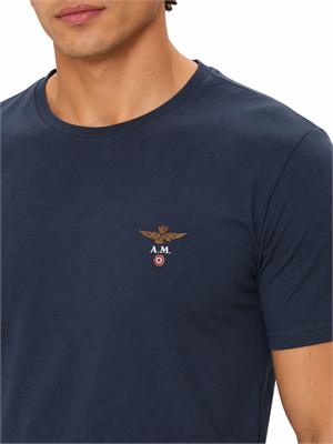 T-shirt blu Aeronautica Militare in cotone in UOMO