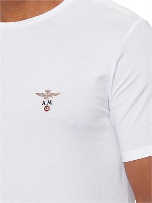 T-shirt bianca Aeronautica Militare in cotone in UOMO