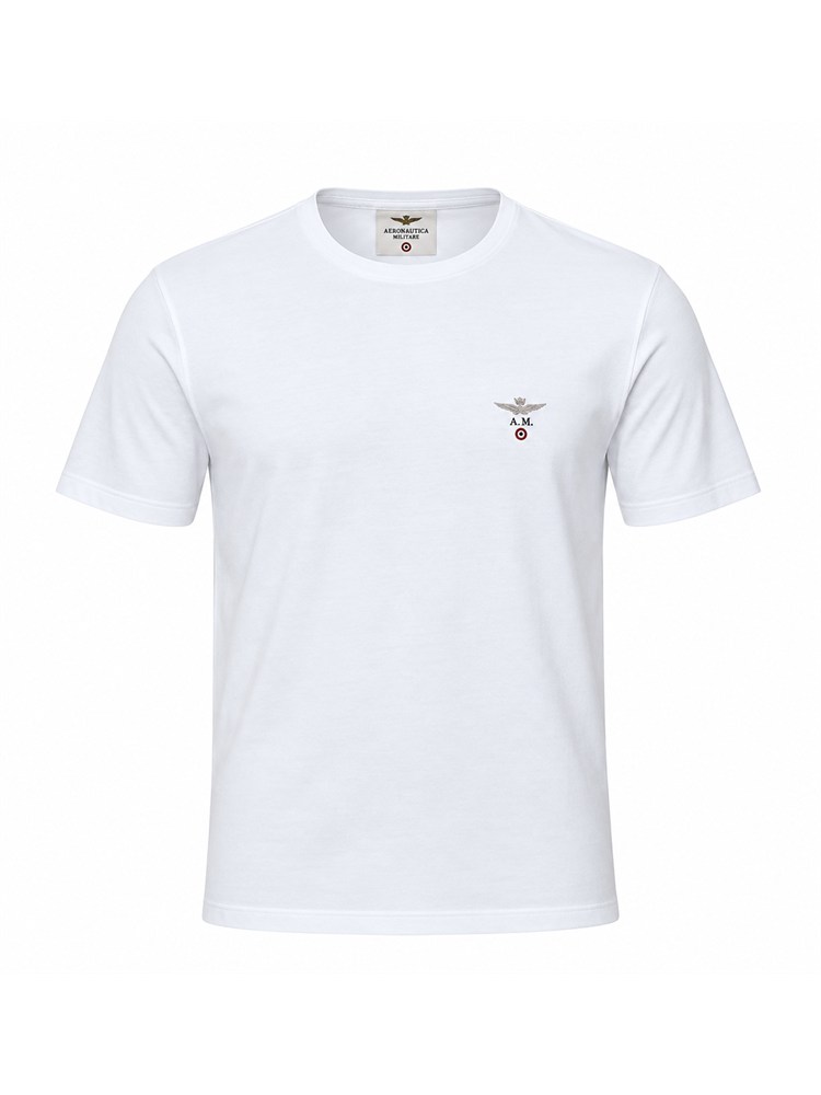 T-shirt bianca Aeronautica Militare in cotone