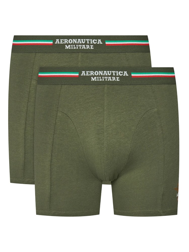 Slip 2 pack Aeronautica Militare in cotone verde