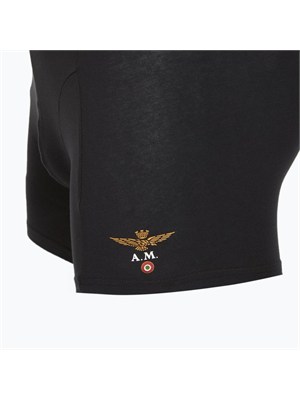 Slip 2 pack Aeronautica Militare in cotone nero in UOMO