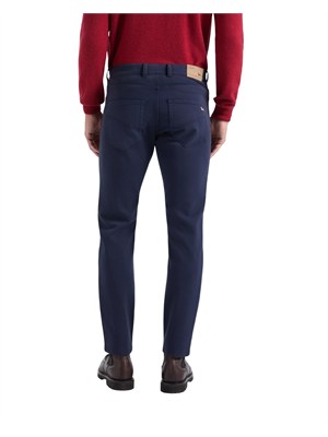 Pantaloni Harmont & Blaine uomo in gabardina di cotone blu in UOMO