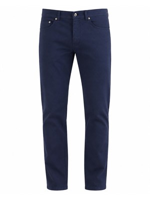 Pantaloni Harmont & Blaine uomo in gabardina di cotone blu in UOMO
