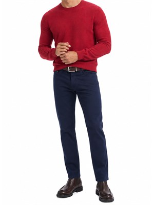 Pantaloni Harmont & Blaine uomo in gabardina di cotone blu in UOMO