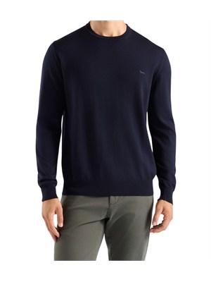 Maglia uomo Harmont & Blaine in lana merino blu in UOMO