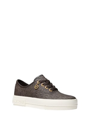Sneaker Lindsey Michael Michael Kors donna in pelle marrone in DONNA
