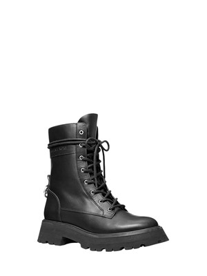 Stivali neri combat Caleb Michael Michael Kors donna in pelle in DONNA