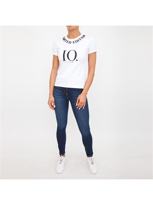 T-SHIRT ELISABETTA FRANCHI GESSO in DONNA