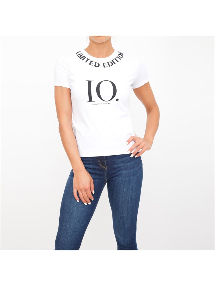 T-SHIRT ELISABETTA FRANCHI GESSO