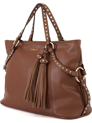 BORSA A SPALLA TWIN-SET CUOIO in DONNA