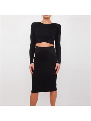 COMPLETO ELISABETTA FRANCHI NERO in DONNA