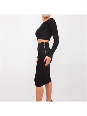 COMPLETO ELISABETTA FRANCHI NERO in DONNA