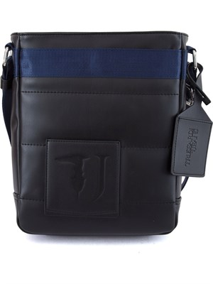 BORSA A SPALLA TRUSSARDI JEANS NERO in UOMO