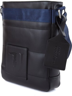 BORSA A SPALLA TRUSSARDI JEANS NERO in UOMO