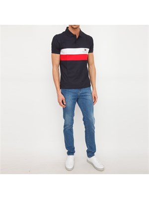 POLO TOMMY HILFIGER BLU in UOMO