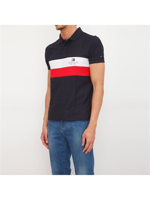 POLO TOMMY HILFIGER BLU in UOMO